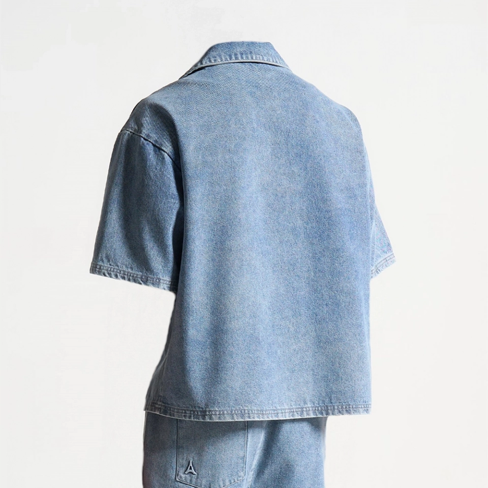 Men's Denim Shirt-Short sleeve (4)