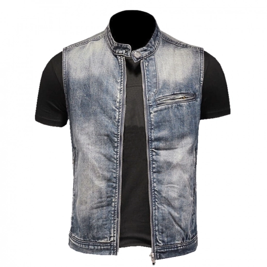 Men's Denim Shirt-Short sleeve