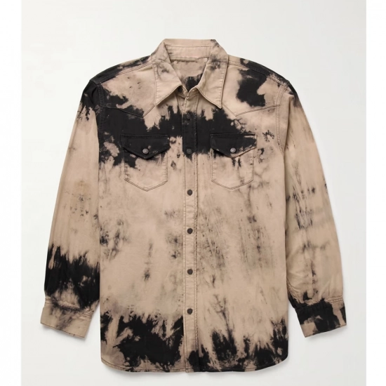 Men's Denim Shirt -tie-dye Men's Denim Shirt -tie-dye