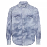 Men's denim shirt-Tie-dye