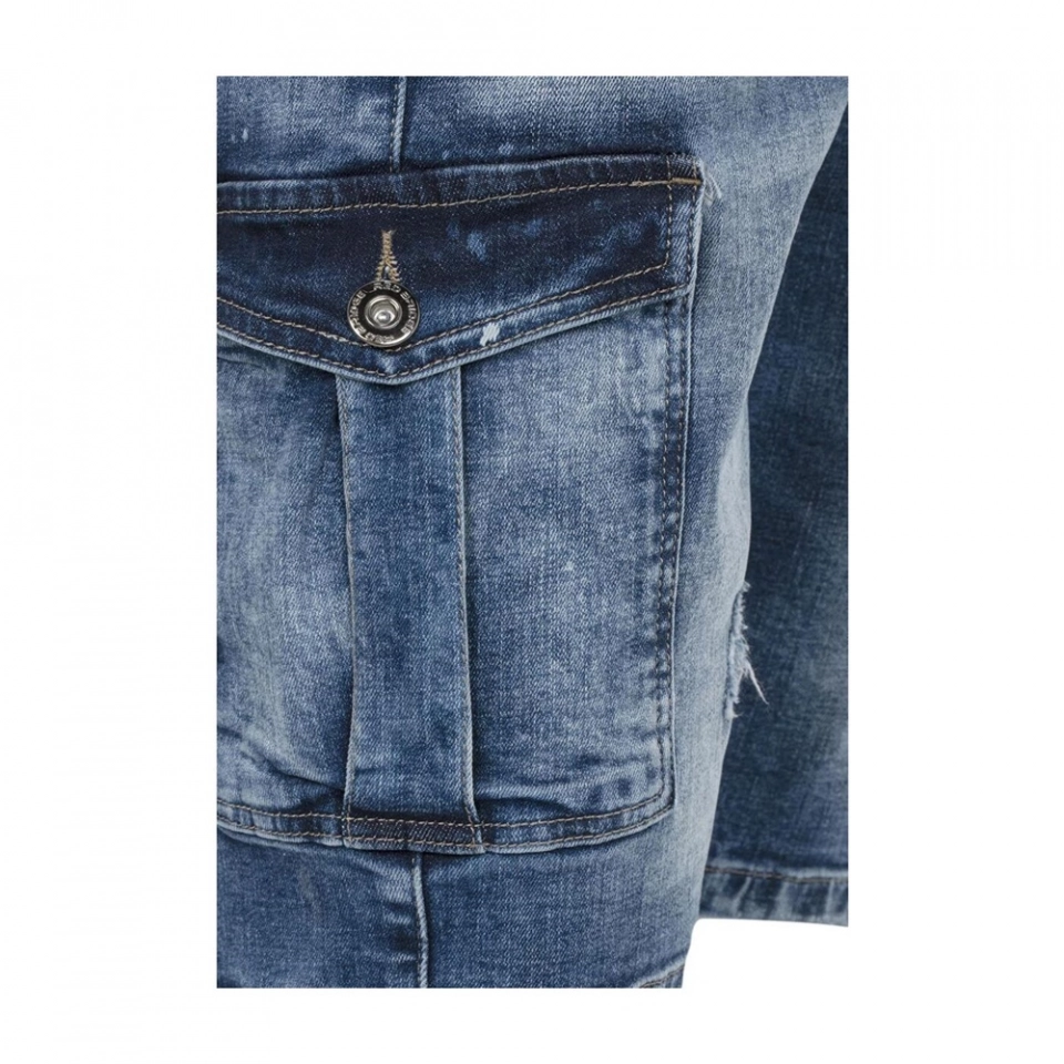 Men's denim short-Cargo short (3)