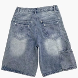 Men's Denim  Short-Silicone embossing (2)
