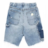 Men's Denim  Short-Splicing dark color - loose edge (3)