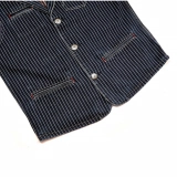 Men's Denim Vest-Yarn-dyed striped vest (4)