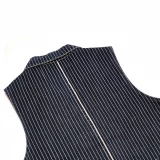 Men's Denim Vest-Yarn-dyed striped vest (6)