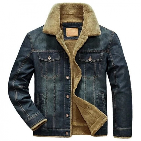 Men's Denim+Lamb wool   Jacket