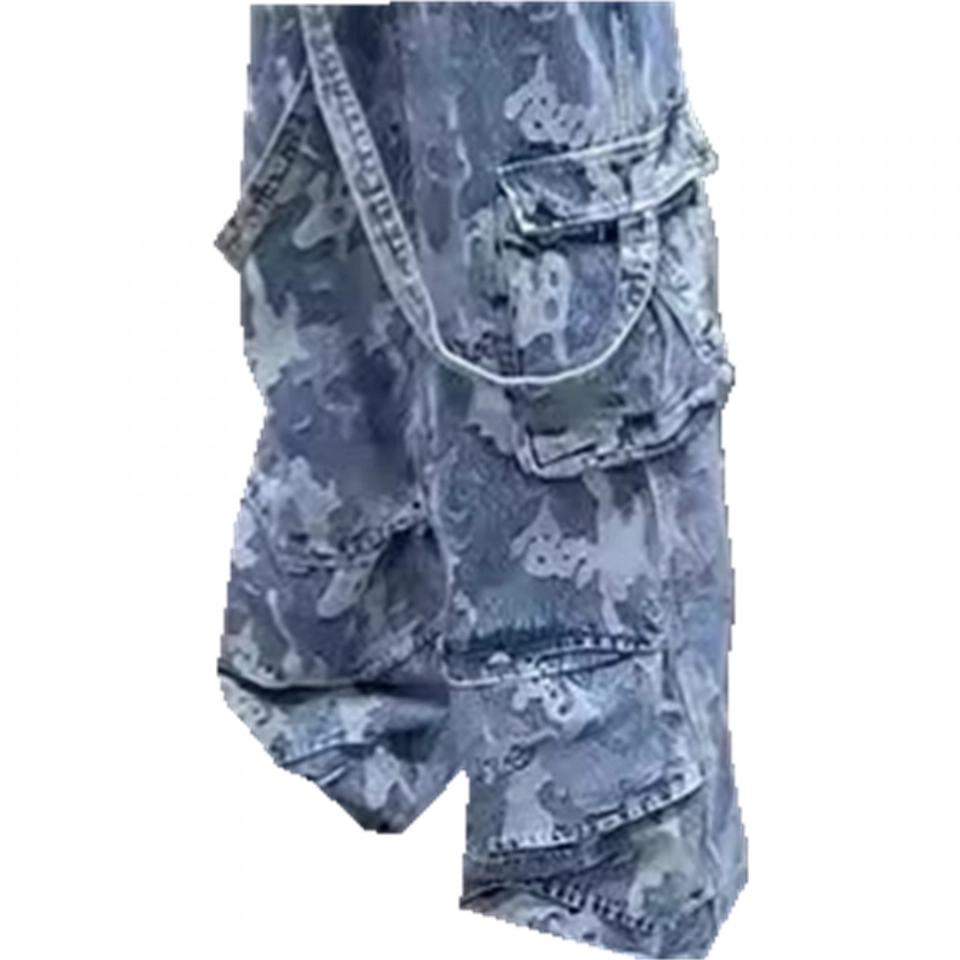 Men's Jacquard denim Jeans-Camouflage pattern (4)
