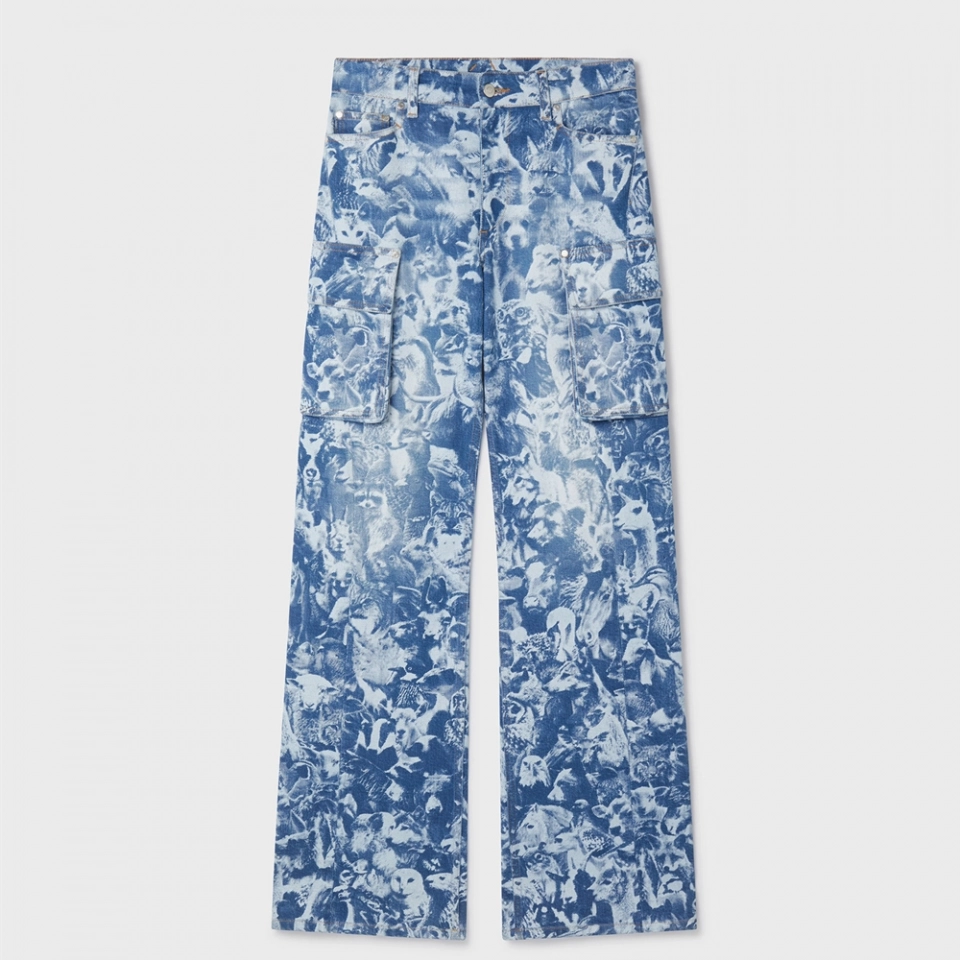 Men's Jeans Digital printing Cotton Twill   Pants