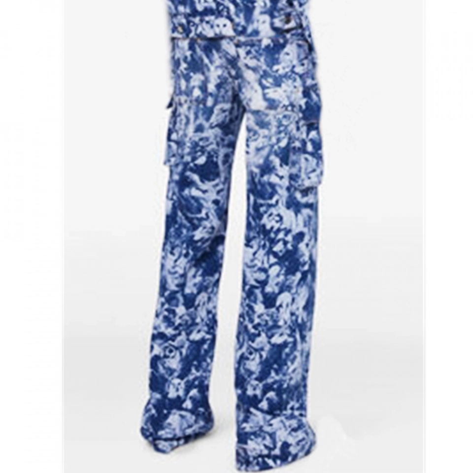 Men's Jeans Digital printing Cotton Twill   Pants (3)