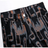 Men's Jeans Digital printing Twill  Pants (5)