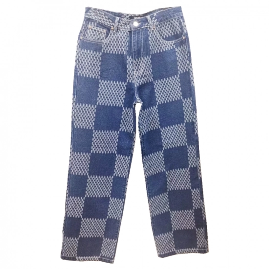 Men's Jeans Jacquard Denim Jeans Men's Jeans Jacquard Denim Jeans