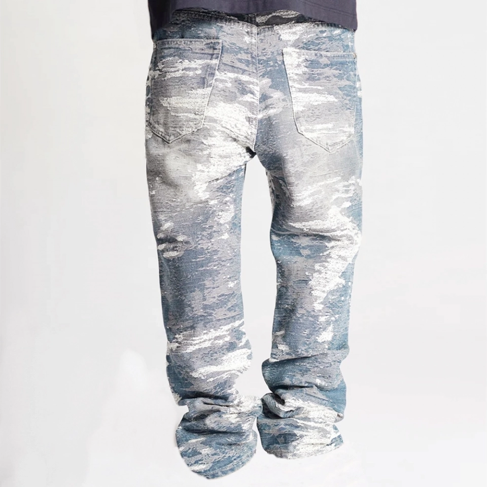 Men's Jeans  Jacquard Denim Jeans (3)