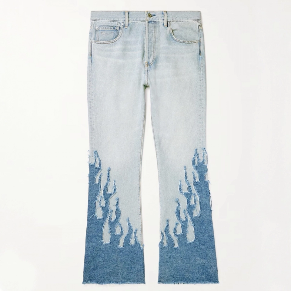 Men's Jeans -Laser engraving