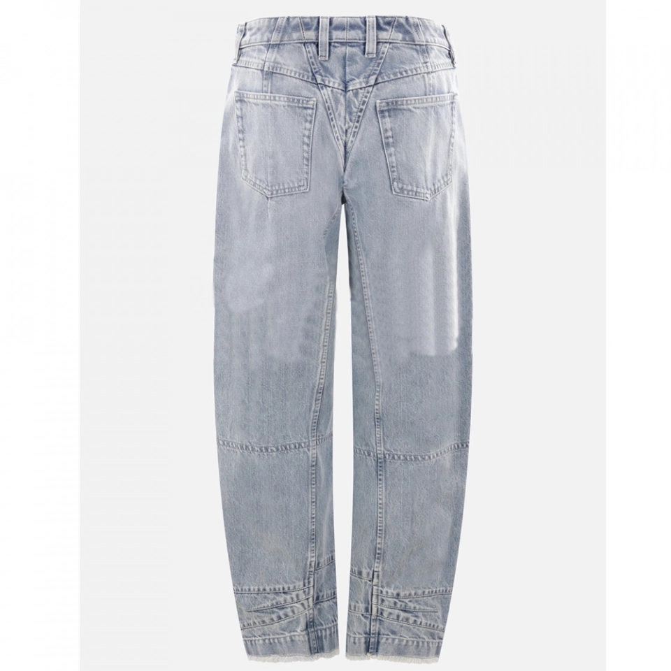 Men's Jeans-Pleats - flaps Long Jeans (2)