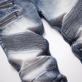 Men's Jeans-Pleats - flaps Long  Pants (4)