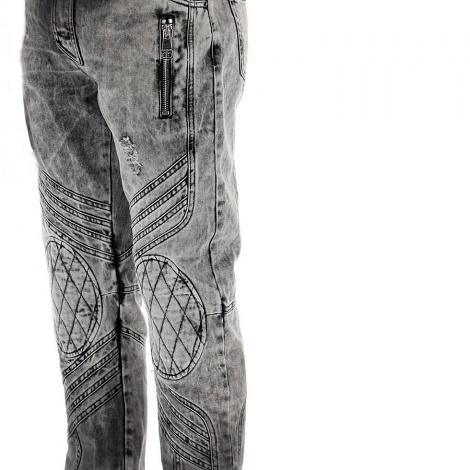 Men's Jeans-Pleats - flaps Long  Pants (3)