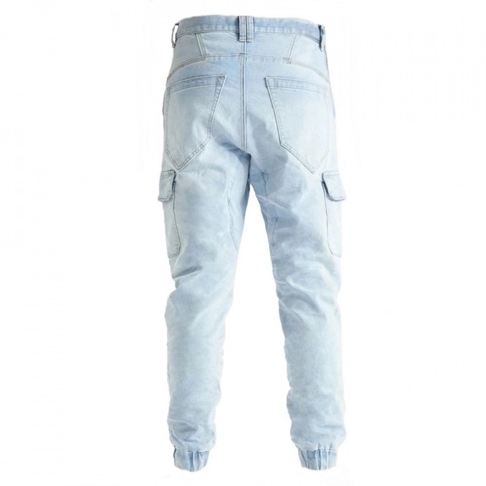 Men's Jeans Stretch Cargo Denim Jeans (2)