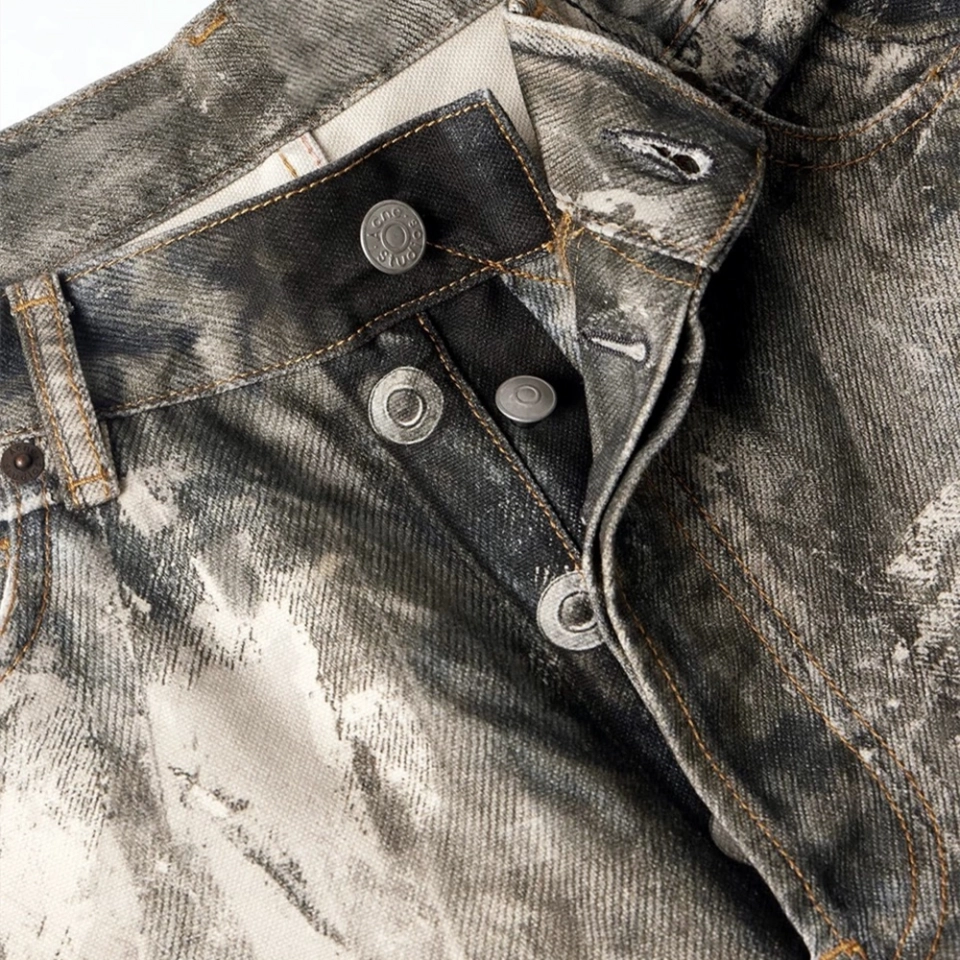Men's Jeans Tie-dye pickling Jeans (4)
