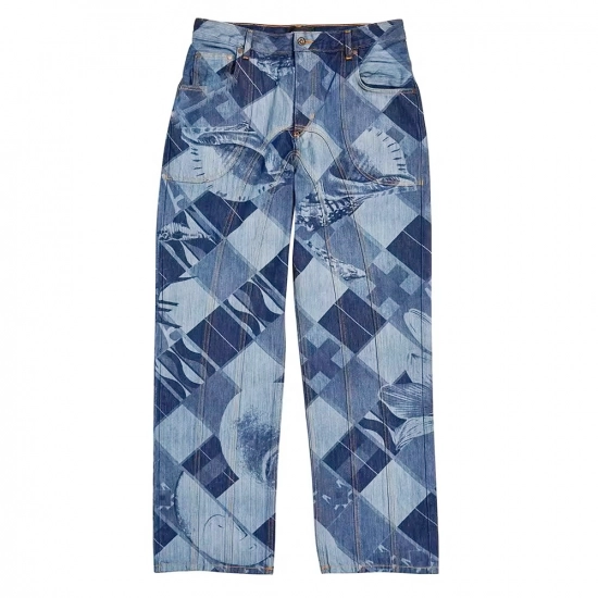 Men's Laser Jeans Denim Jeans