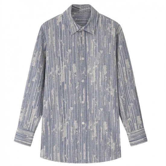 Men's Yarn-dyed striped denim shirt