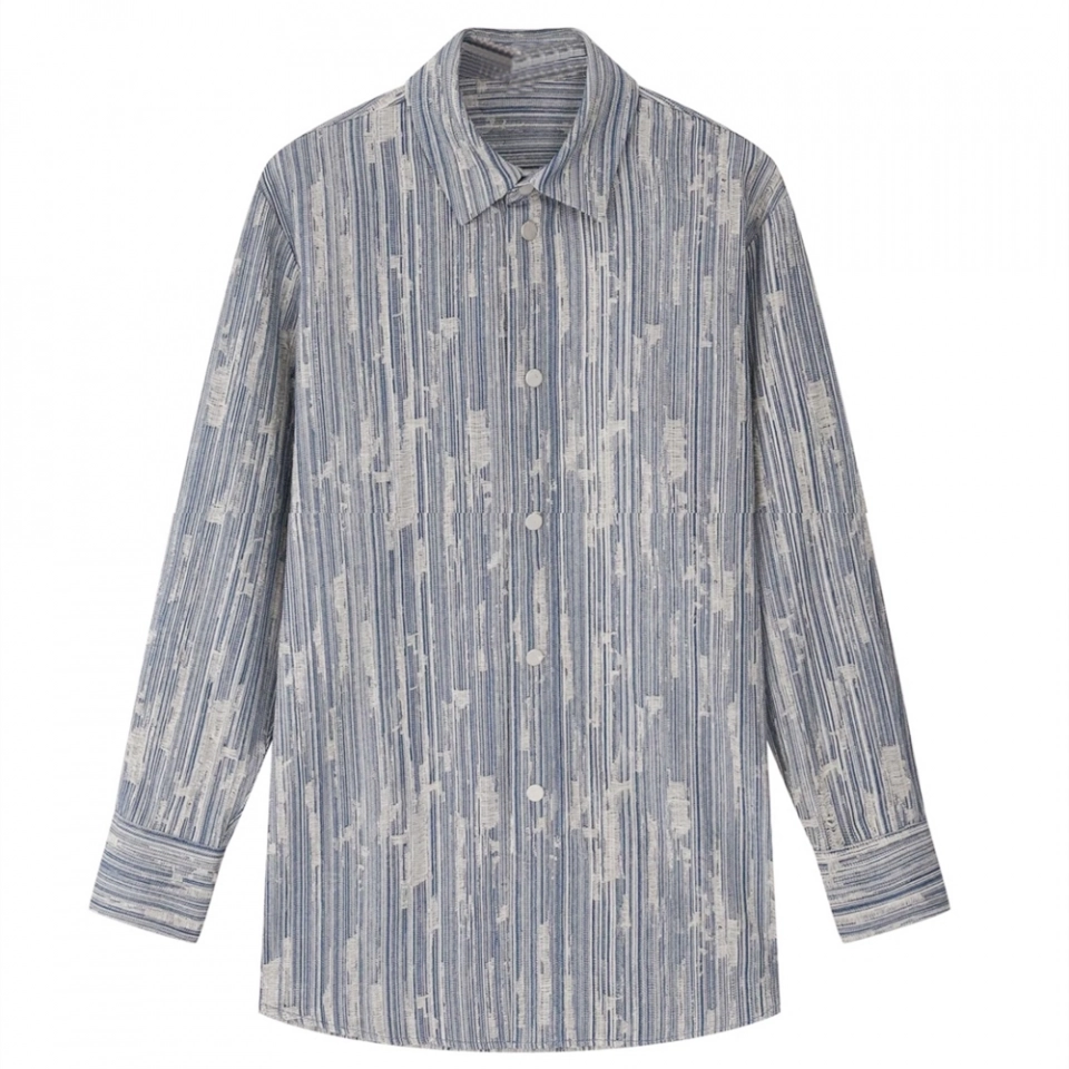 Men's Yarn-dyed striped denim shirt