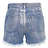 Metallic silver rubber print Short (3)