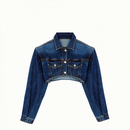 Mini short long sleeve denim jacket Mini short long sleeve denim jacket