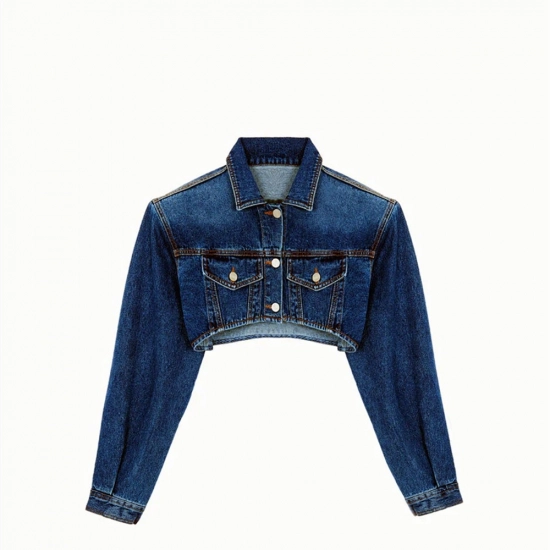 Mini short long sleeve denim jacket Mini short long sleeve denim jacket