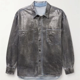 pigment gel denim shirt for men