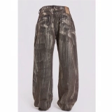 Press glue - metal glue effect pants