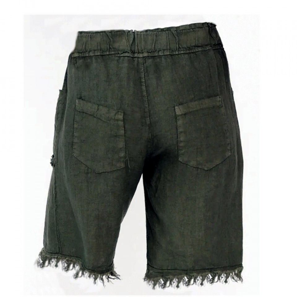 Ramie cotton dyed shorts -Garment Dye (2)