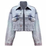 Rhinestone denim jacket