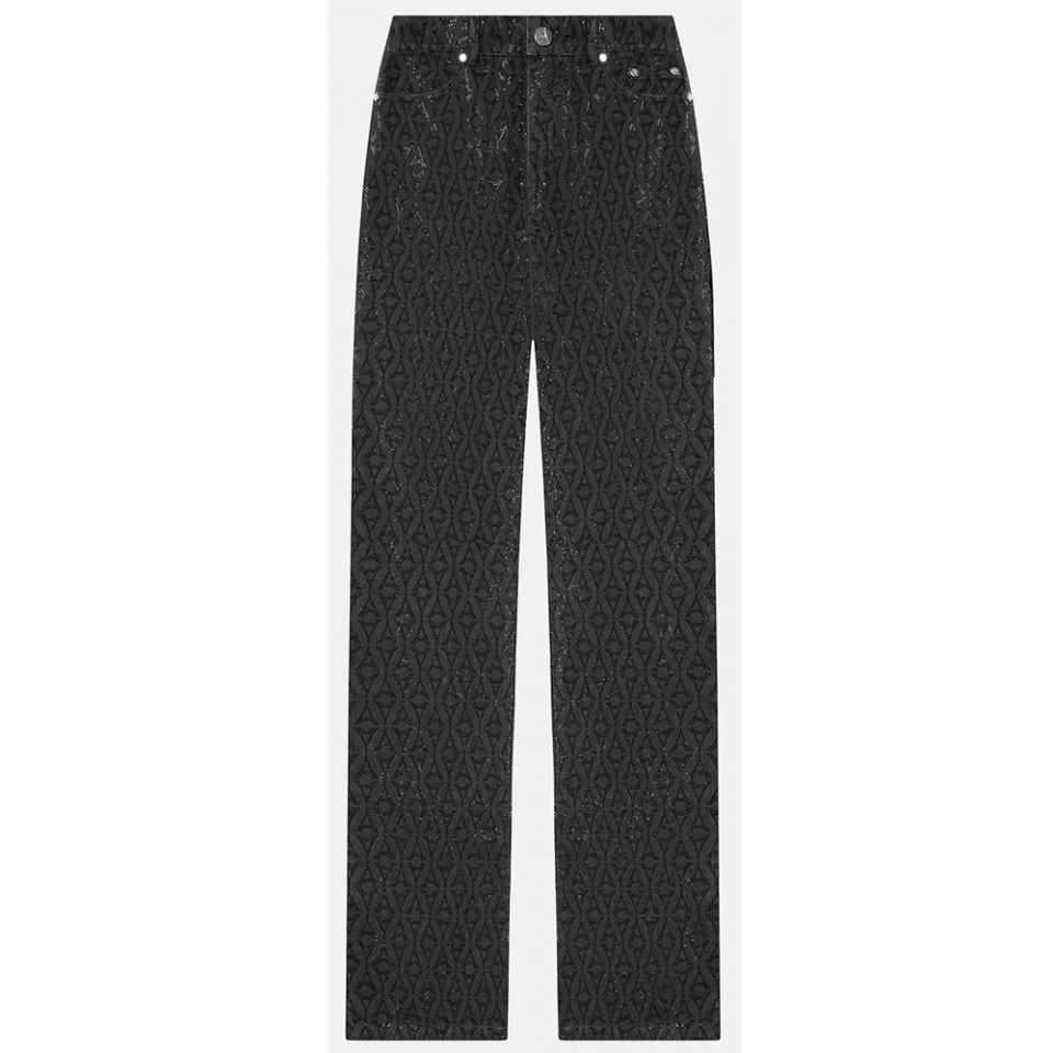 Rhinestone Eiffel Boyfriend Jeans