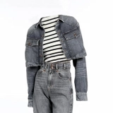 Short denim jacket - Acid wash