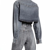 Short denim jacket - Acid wash (3)
