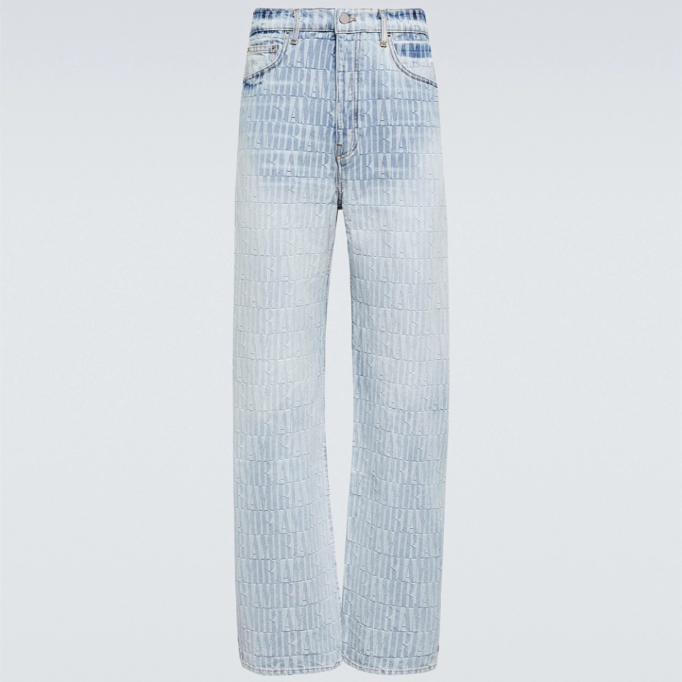 Stretch jacquard denim