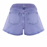 Tie-dyed denim shorts + fabric belt (2)