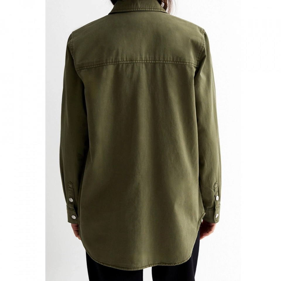 Twill fabric women's shirt (2)