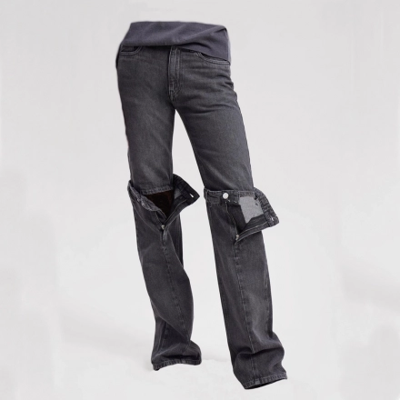 Women's Button straight leg jeans