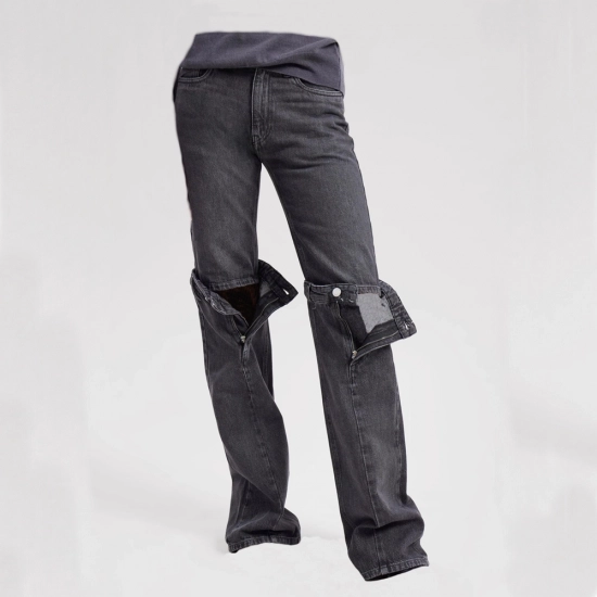 Women's Button straight leg jeans