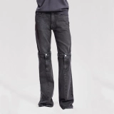 Women's Button straight leg jeans (2)