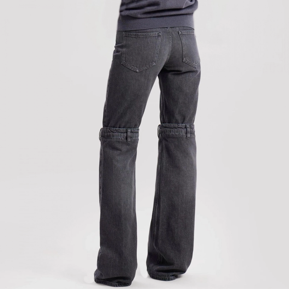 Women's Button straight leg jeans (3)