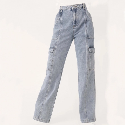 Women's Cargo Denim Jeans