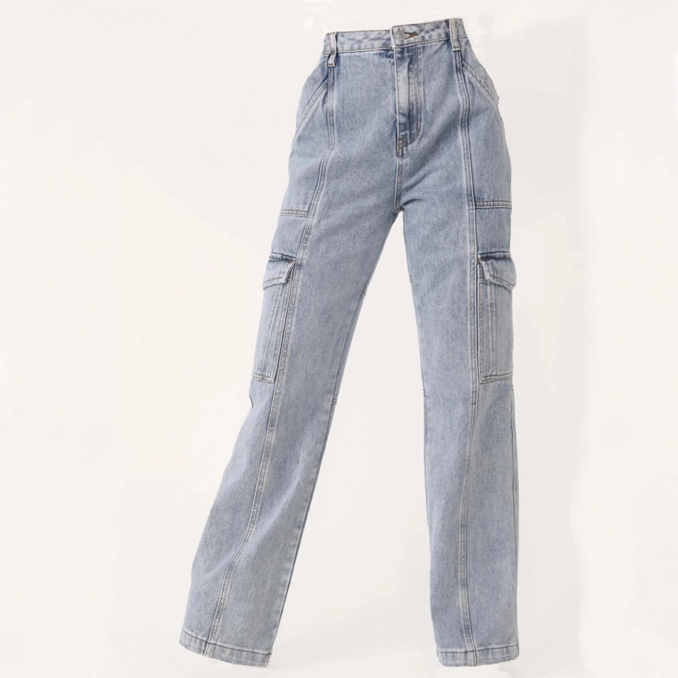 Women's Cargo Denim Jeans