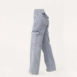 Women's Cargo Denim Jeans (2)