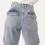 Women's Cargo Denim Jeans (4)
