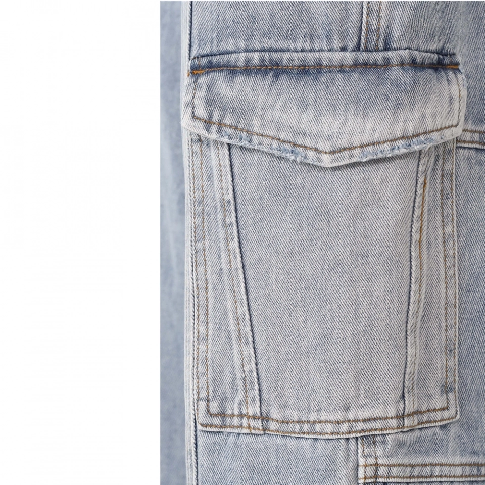 Women's Cargo Denim Jeans (5)