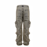 Women's Cargo Denim Jeans (3)