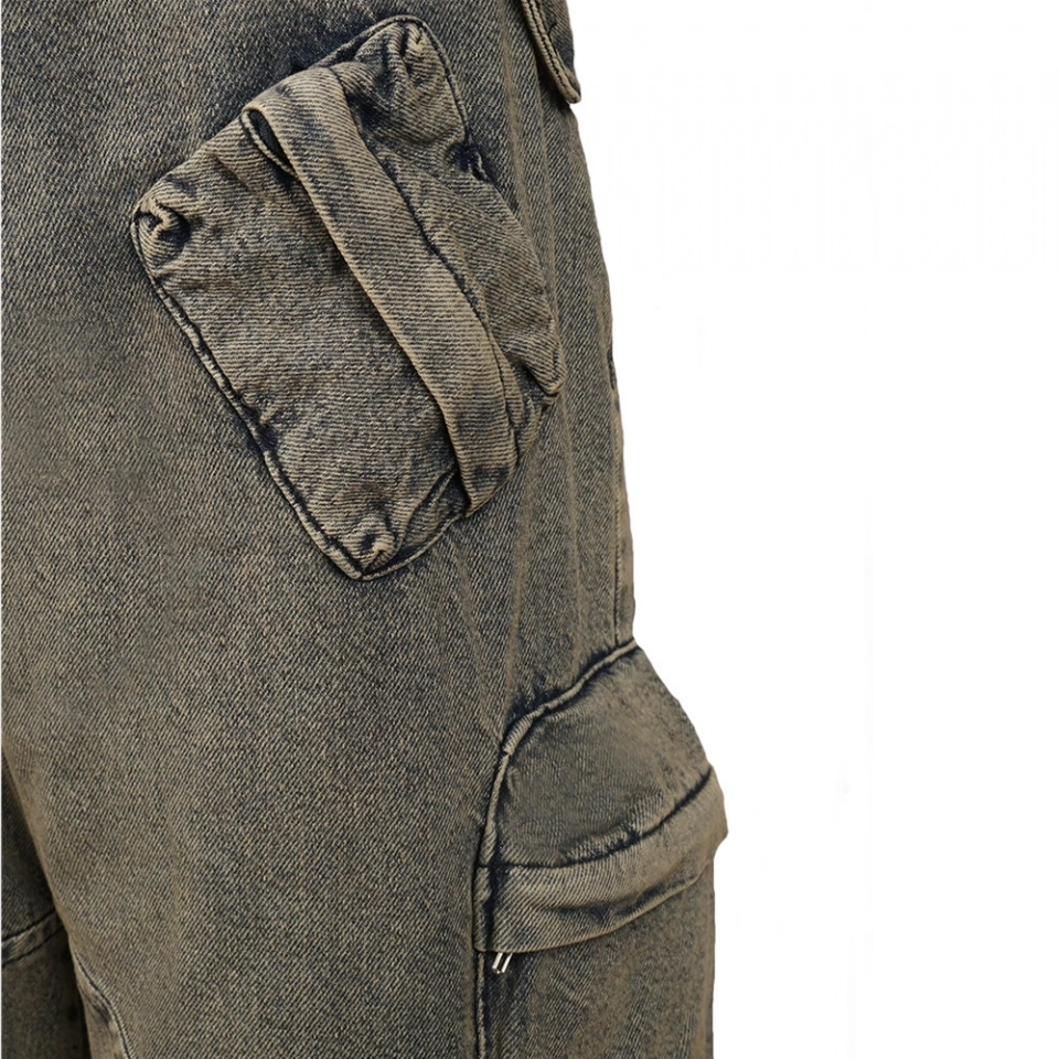Women's Cargo Denim Jeans (4)