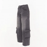 Women's Cargo Denim Jeans (3)